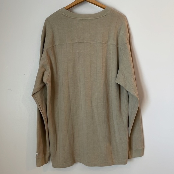 Columbia Sweater Men XL Tan V Neck Stretchy Columbia Tag on L Sleeve - Picture 5 of 12